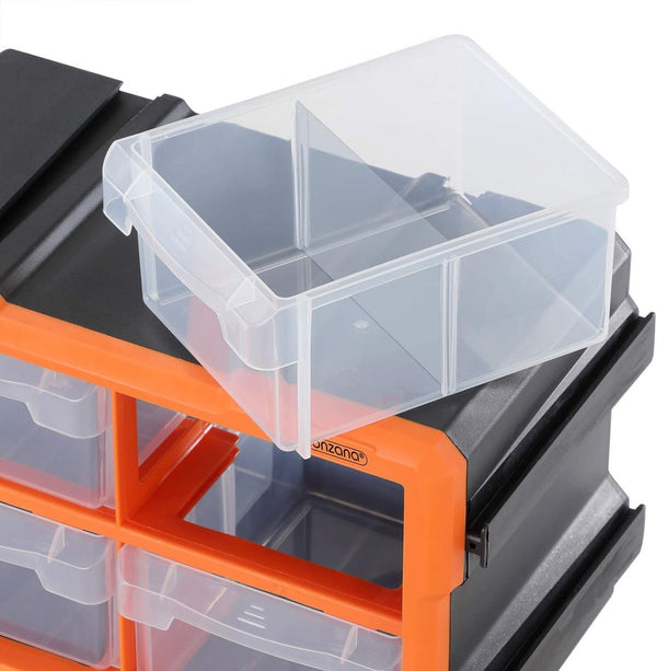 Opbergdoos voor kleine onderdelen, uitbreidbaar, 8 vakken, sorteerbox voor kleine onderdelen, opbergdoos, werkplaats