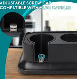 Tamperstation, 51-58 mm, zwart, toebehoren, espresso-tamperhouder, ABS, in hoogte verstelbaar, tamperhouder, standaard, universeel, multifunctioneel, onderhoudsvriendelijk