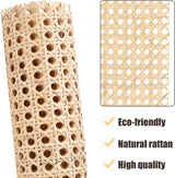 1 rol cane geweven rotan, 55 cm x 1 m, natuurlijke rotan weefselrol voor caning-projecten, mesh, rotan weefsel voor meubels, stoelen en kasten