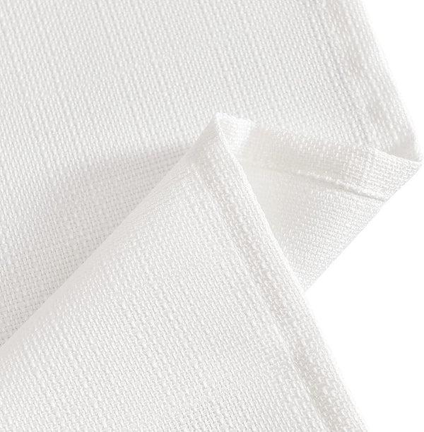 Vitrage Semi-transparant Bistrogordijn Keuken Gordijnen Privacy Raamgordijn Uni Kort Gordijn Glasgordijnen Raamgordijn voor Woonkamer Landhuis Set van 2 70B x 90 H (cm) Wit