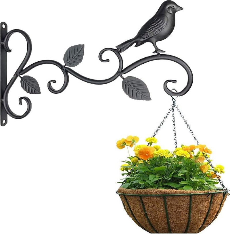 2 stuks bloemenhanghouders, wandophangmandhouders, wandophanging, plantenhouder, ijzeren plantenhanghaken, voor vogelhuisjes, plantenbakken, lantaarns, met 4 schroeven, 4 expansiebuizen