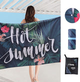 Strandhanddoeken, microvezel, groot, licht en dun, draagbare, sneldrogende saunahanddoek, badhanddoek, voor strand, reishanddoek, sauna (160 x 80 cm)