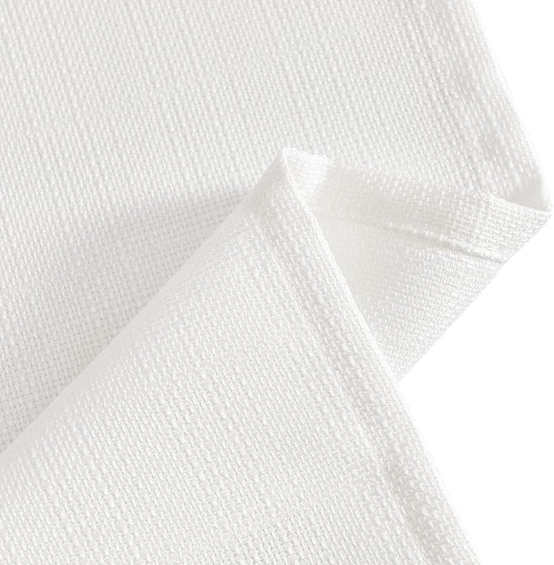 Vitrage Semi-transparant Bistrogordijn Keuken Gordijnen Privacy Raamgordijn Uni Kort Gordijn Glasgordijnen Raamgordijn voor Woonkamer Landhuis Set van 2 70B x 90 H (cm) Wit