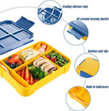Lekvrije lunchbox, 1 stuks, kinderbroodtrommel, uitgerust met een vork en een lepel, BPA-vrije Bento Box, perfect voor kinderen, studenten en kantoormedewerkers.
