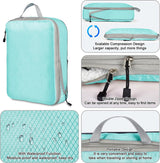 Koffer-organizerset, 9 stuks, Packing Cubes, waterdichte reis-kledingtassen, verpakkingskubus, uitbreidbare paktassen, bagage-organizer voor reizen of thuis blauw