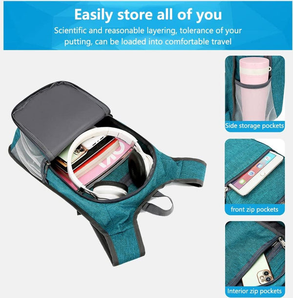 Lichte opvouwbare rugzak, 18 l, wandelrugzak, Oxford-stof, waterafstotend, dagrugzak, campingrugzak voor mannen en vrouwen, outdoorsport, reizen, wandelen, wandelen