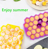 Siliconen ijsblokjeshouder, 2 stuks, ijsblokjeshouder, siliconen mal, 74 vakken met deksel, ijsblokjeshouder, BPA-vrij, duurzaam, vaatwasmachinebestendig voor familie, feesten en bars