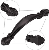 4 stuks zwarte retro deurgreep, kastgreep, zwarte booggreep, met 8 schroeven voor keukenkastdeuren, ladegrepen, deuren in verschillende stijlen (zwart)