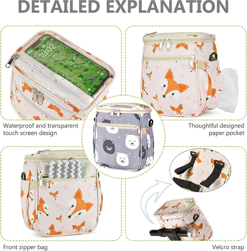 Fietstas voor kinderen, stuurtas, fietsmand voor met fietsbel, waterdichte fietstas voor jongens en meisjes, fietstas voor peuters, scooter, driewieler, loopfiets