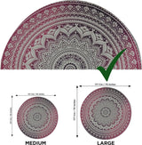 India strandlaken rond mandala hippie/groot Indiaas rond katoen/boho ronde yogamatdoek, meditatie/tafelkleed, rond ophangdeken, picknick, handgemaakt tapijt, 175 cm