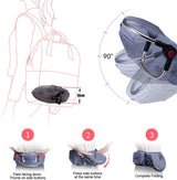 Hipseat Babydrager 0-36 maanden, lichte, verstelbare, rugondersteunende taillekruk, 3-in-1 babydrager voor pasgeborenen tot peuterzitje (lichtgrijs)