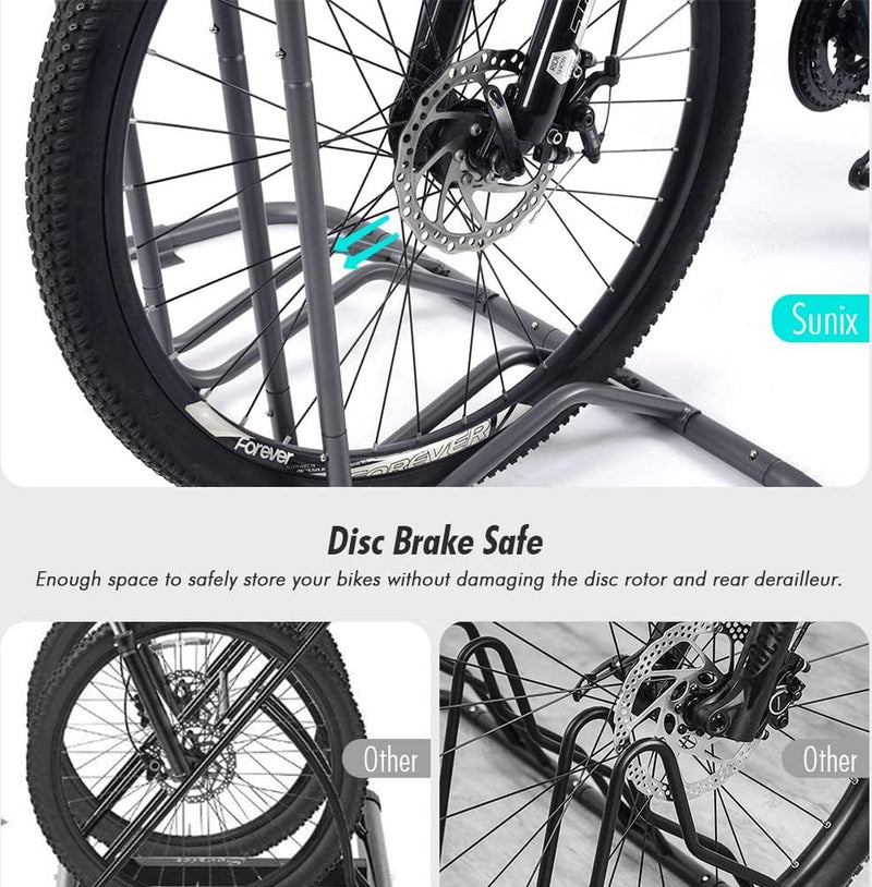 Fietsstandaard, voor 3 fietsen, standplaats voor 3 fietsen, 124 x 39,5 x 73,5 cm