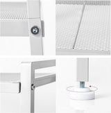 4-laags metalen planken opbergplank boekenplank thuisplank opbergeenheid staande planken 4-laags wit 60x35,5x147cm