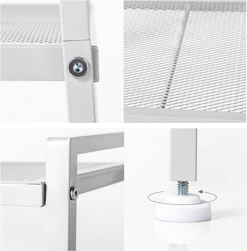 4-laags metalen planken opbergplank boekenplank thuisplank opbergeenheid staande planken 4-laags wit 60x35,5x147cm