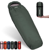 Slaapzak, 3 seizoenen, ultralichte mummieslaapzak [800 g], slaapzak kleine verpakkingsmaat & volwassenen - outdoor, camping, trekking, indoor