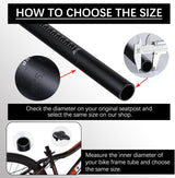 Fiets zadelpen lengte 400 mm aluminiumlegering MTB zadelpen zadelbuis voor mountainbikes racefiets Fixed Gear BMX