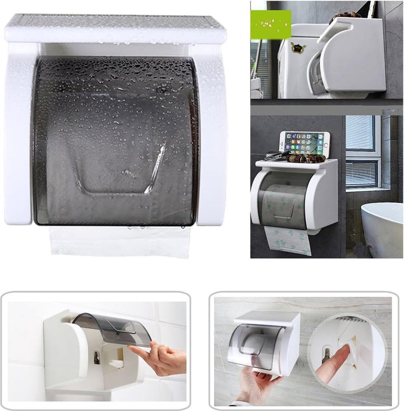 Sterke zelfklevende toiletpapierhouder, zonder boren, badkamerinstallaties, waterdicht en stofdicht