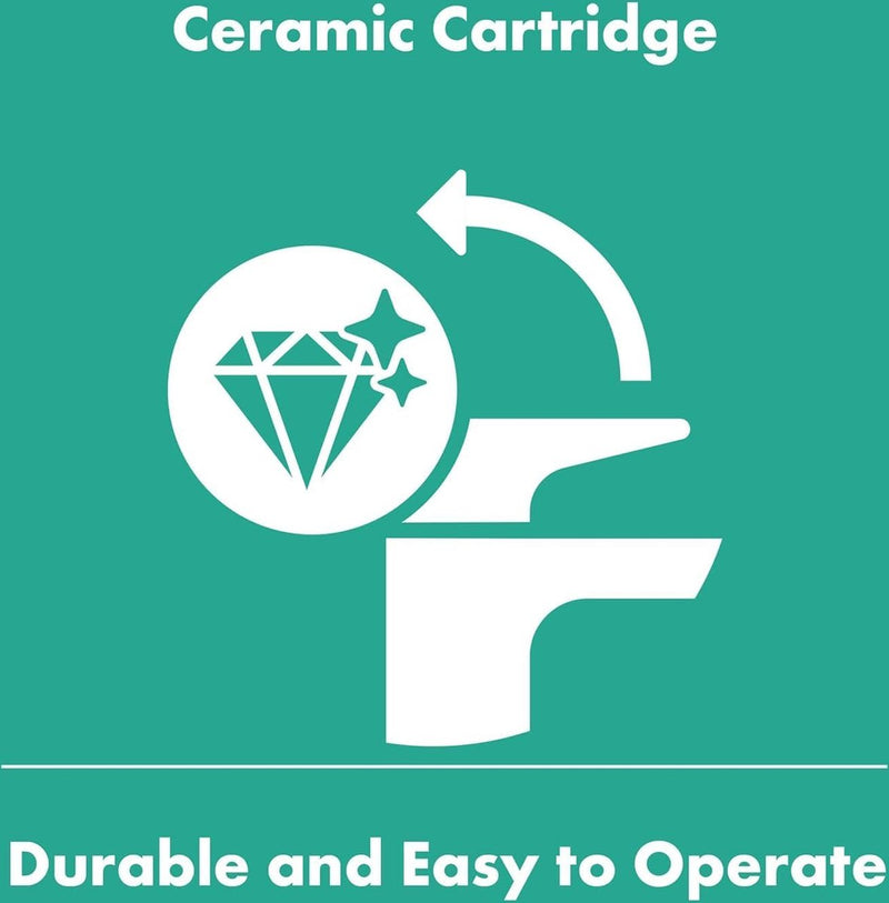 Wastafelarmatuur Vernis mengsel, kraan badkamer met uitloop hoogte 100 mm, badkraan waterbesparend, chroom