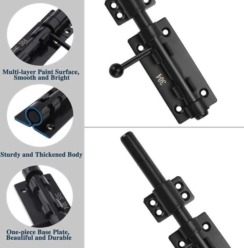 16 cm roestvrijstalen deurgrendel boutgrendel
