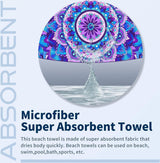 Strandhanddoek XXL microvezel strandhanddoek, microvezel badhanddoek, mandala, 1 set, strandhanddoeken, 180 x 90 cm, sneldrogend, dunne strandhanddoeken, grote lichte badhanddoek,