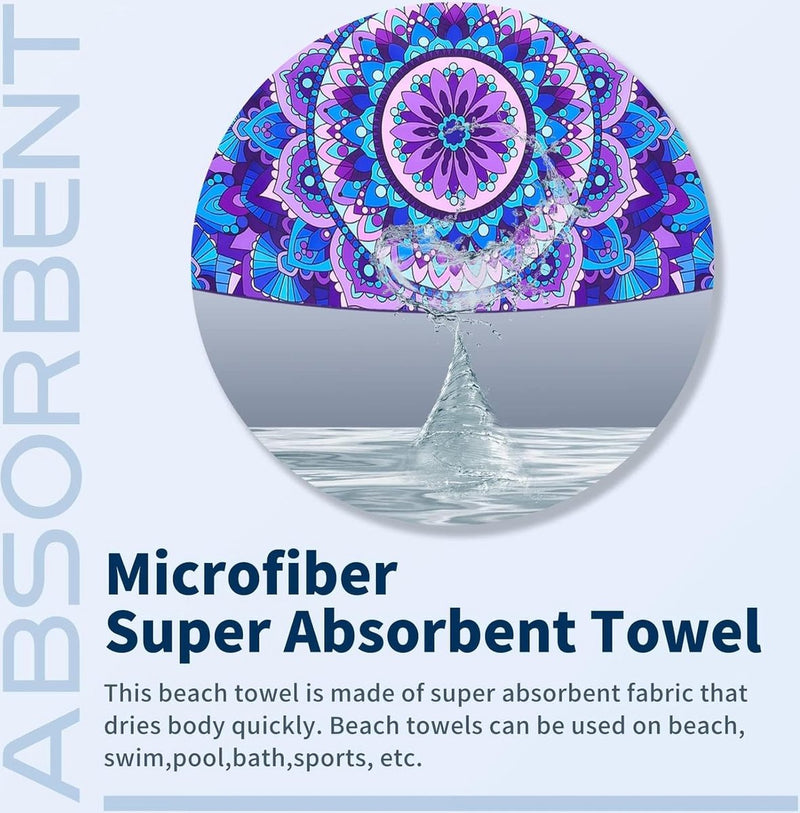 Strandhanddoek XXL microvezel strandhanddoek, microvezel badhanddoek, mandala, 1 set, strandhanddoeken, 180 x 90 cm, sneldrogend, dunne strandhanddoeken, grote lichte badhanddoek,