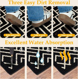 Deurmat voor buiten, tapijtvuilvangmat, deurmat voor entree, voordeur, terras, hal, tuin (3#, 80 x 120 cm)