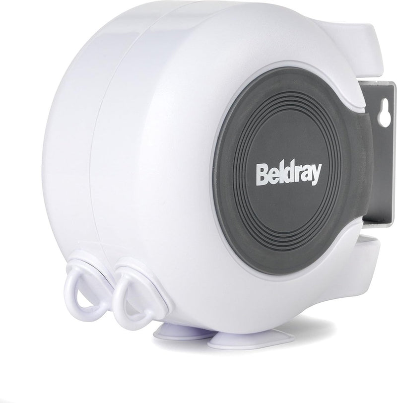 Uitschuifbare waslijn - 26 m waslijn voor binnen en buiten, droogrek voor badkamer, camping, tuin, reizen, intrekbare dubbele waslijn, flexibele roterende muurbevestiging