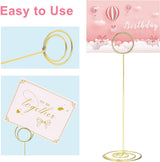 12 stuks metalen tafelkaarthouders, 22 cm hoog, fotohouders, kaarthouder, tafelnummerhouder voor bruiloften, plaatskaarthouder, memohouder voor restaurant, tafel, feest (goud)