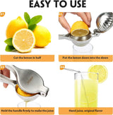 citruspers sappers limoen citrusvrucht handpers sapcentrifuge citruspers anti-bijtmiddel, vaatwasmachinebestendig roestvrij staal 18/8, Ø 7 cm