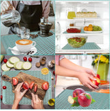 Afdruipmat, afdruipmat, servies, 40 x 30 cm, afdruipmat voor servies, gootsteen, lekbak, droogmat, bestek, hittebestendige antislip vaatmat, groen