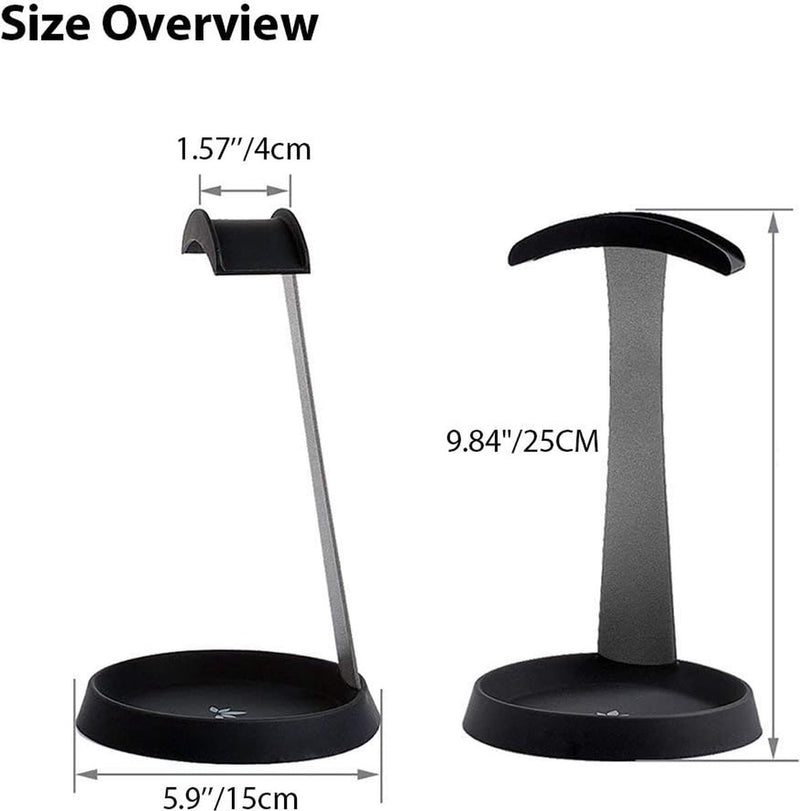 koptelefoonhouder houder standaard, stabiele hoofdtelefoonstandaard met kabelhouder voor Sennheiser, Sony, Audio-Technica, Bose, Beats, Gaming Headset, metaal & siliconen