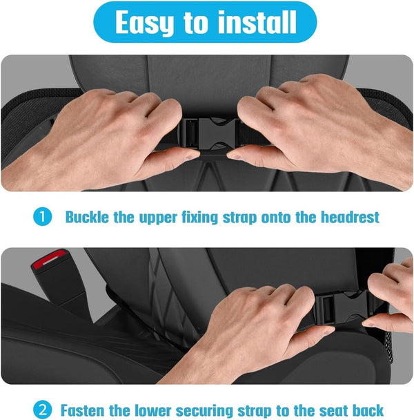 Auto-rugleuningbescherming en organizer, waterdicht en onderhoudsvriendelijk, Oxford-doek, autostoel, organizer, zwart, 2 stuks