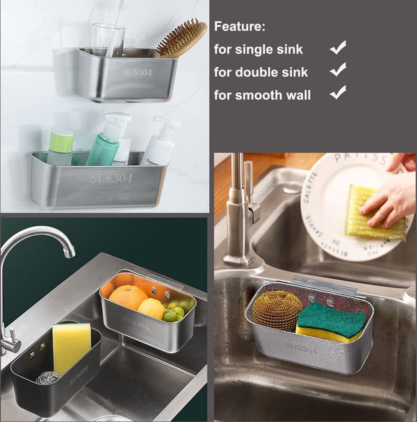 Roestvrijstalen druppelmand Gootsteenfilterkom Gootsteenzeefmand voor groenten Fruit Keukenafval