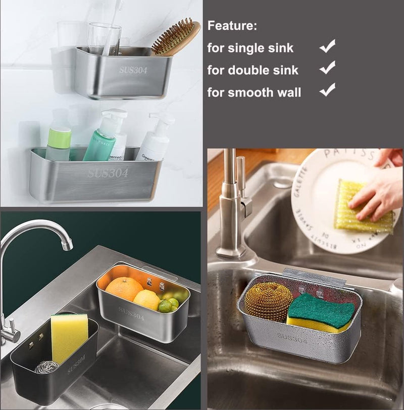 Roestvrijstalen druppelmand Gootsteenfilterkom Gootsteenzeefmand voor groenten Fruit Keukenafval