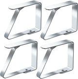 4 stuks grote tafelkleedklemmen roestvrij staal, tafelkleedklemmen tafelkleedklemmen tafelkleed clips - zilver, voor tafels met max. plaatdikte van 5 cm (7 cm x 4 stuks)