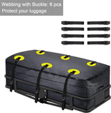 Dakkoffer, opvouwbare dakkoffer, 15 kubieke voet waterdichte auto-opbergdoos voor met of zonder bagagedrager, reis- en bagagevervoer, auto's, bestelwagens, SUV's, zwart