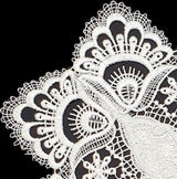 Kanten deken kant oud wit #8139 tafelloper tafelkleed (30x70cm vierkant)