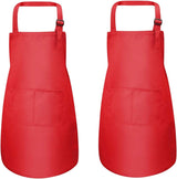 2 stuks kinderschorten met zakken, verstelbaar kookschort voor peuters, voor jongens en meisjes, keukenschort schilderschort, kinderkunstenaarsschort om te knutselen, schilderen, bakken, koken (7-13 jaar)