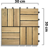 10 x 30 cm acaciahouten vloertegels 30 cm x 30 cm weerbestendig eenvoudig te leggen lichtbeige