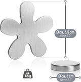 tafelkleedgewicht - tafelkleedgewicht van roestvrij staal - magnetische tafelkleedklem, Set 1 - bloem