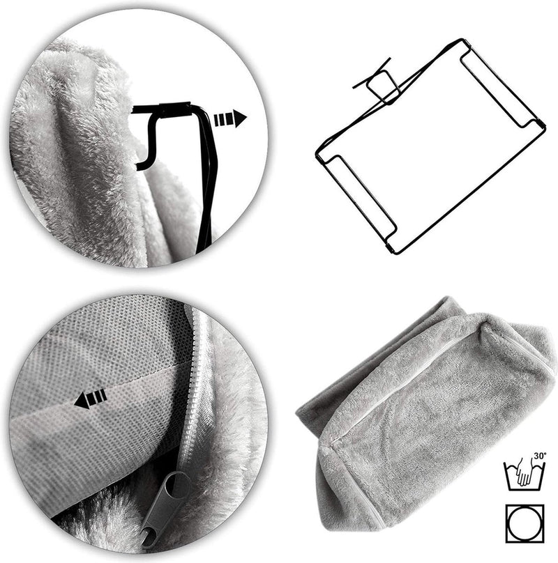 Kattenbed voor bevestiging aan de radiator, kattenhangmat, kleur naar keuze, grijs