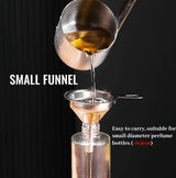 Trechterset voor levensmiddelen, 2 stuks trechter roestvrij staal 304 (klein, groot) en filter, 5 inch keukentrechter met afneembare zeef en buisborstel