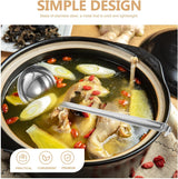 Soeplepel roestvrijstalen keukengerei lange steel keukenlepel lepel met haak voor het ophangen van serveergerei 13 cm