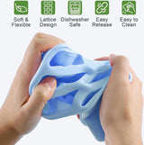 Siliconen ijsvormen, ijslollyvormen set met 6 holtes, ijsvormen, BPA-vrije ijsvormen met handvat, herbruikbare ijsvorm van voedingskwaliteit voor kinderen en volwassenen, doe-het-zelf