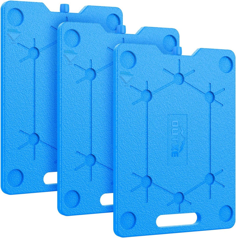 Grote koelaccu, herbruikbare platte koelaccu, 800 ml, 3 stuks, koelelementen voor koeltas en koelbox, extra dun en lang koelvermogen voor onderweg