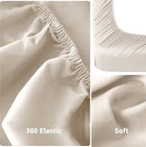 Hoeslaken 120x200x30, microvezel het hele jaar door beige