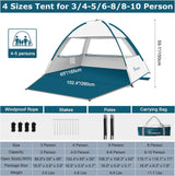 Strandschelpen voor 4-5 personen, draagbare strandtent met uv-bescherming 50+, familie-zonnetent strand met 2 mesh-ramen, snelle montage, eenvoudig dragen, parasol, strandtent voor buiten
