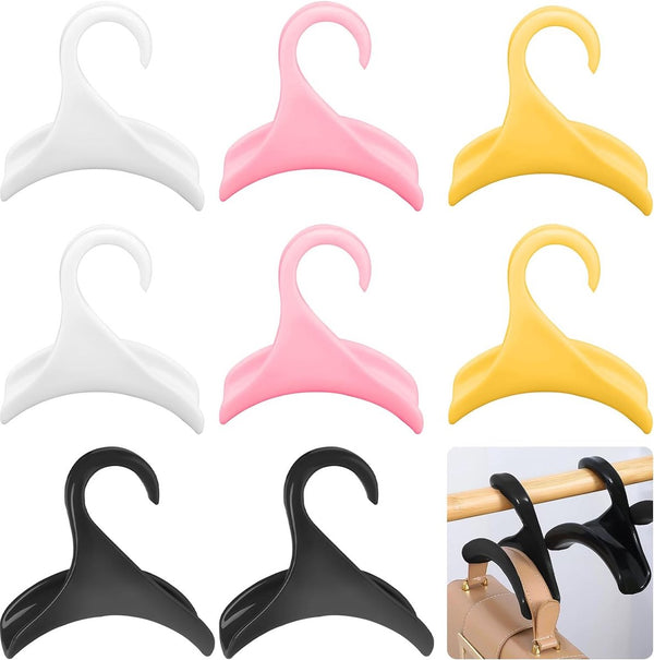 8 stuks kleerhangers voor tassen, geen ophangsporen, handtas, kleerhangers van PP, voor het ophangen van handtas en rugzakken (4 kleuren)