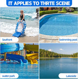 Luchtmatras, zwembad voor volwassenen, waterhangmat met net, opblaasbaar luchtmatras, zwembad, fauteuil, zwembadspeelgoed, zwemstoel, zwembadhangmat