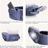 Hipseat Babydrager 0-36 maanden, lichte, verstelbare, rugondersteunende taillekruk, 3-in-1 babydrager voor pasgeborenen tot peuterzitje (lichtgrijs)